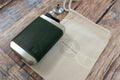 Personalised Leather Wrapped Trekking Hip Flask - photo 4