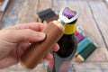 Leather Wrapped Wooden Bottle Opener - photo 3