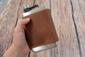 Personalised Leather Wrapped Trekking Hip Flask - photo 6