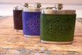 Hand Dyed Leather Flask 6oz - photo 1