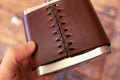 Hand Dyed Leather Flask 6oz - photo 7
