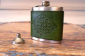 Hand Dyed Leather Flask 6oz - photo 13