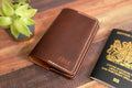 Leather Passport Holder - Brown - photo 1