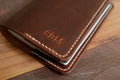 Leather Passport Holder - Brown - photo 3
