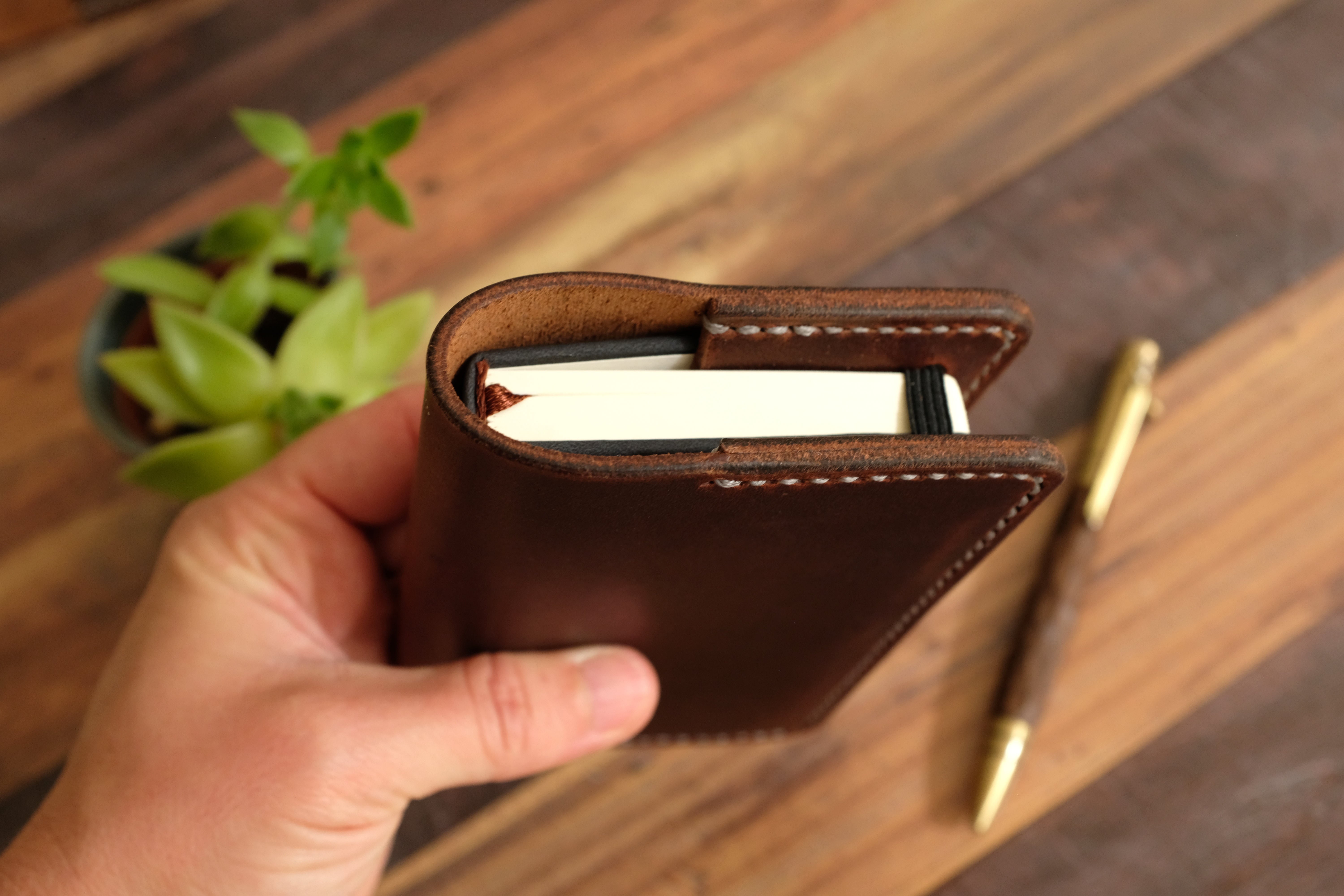 Leather Notebook Cover A7 - Brown – Hide & Home