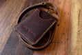 Leather ID Holder with Lanyard - Brown - photo 2