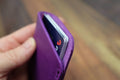 Purple Leather Card Pouch - photo 2
