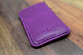 Purple Leather Card Pouch - photo 3