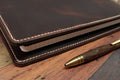 Leather Notebook Cover A5 - Brown - photo 6