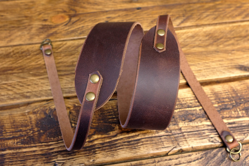 Leather Camera Strap - Brown