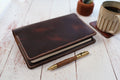 Leather Notebook Cover A5 - Brown - photo 1