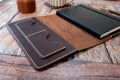 Leather Notebook Cover A5 - Brown - photo 4