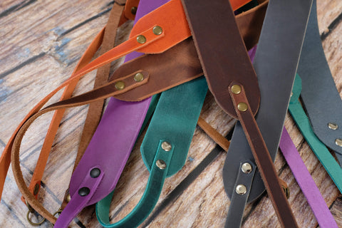 Leather Camera Strap - 8 Colours
