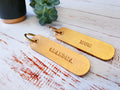 Personalised Gold Leather Key Fob - photo 7