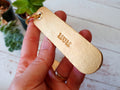 Personalised Gold Leather Key Fob - photo 2