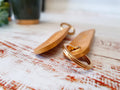 Personalised Gold Leather Key Fob - photo 4