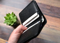 Italian Leather Bi-fold Wallet - Black - photo 1