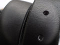 Leather Belt 35mm with Textured Brass Buckle - Black - photo 7