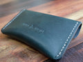 Italian Leather Button Wallet - Blue - photo 4