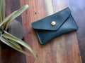 Italian Leather Button Wallet - Blue - photo 2