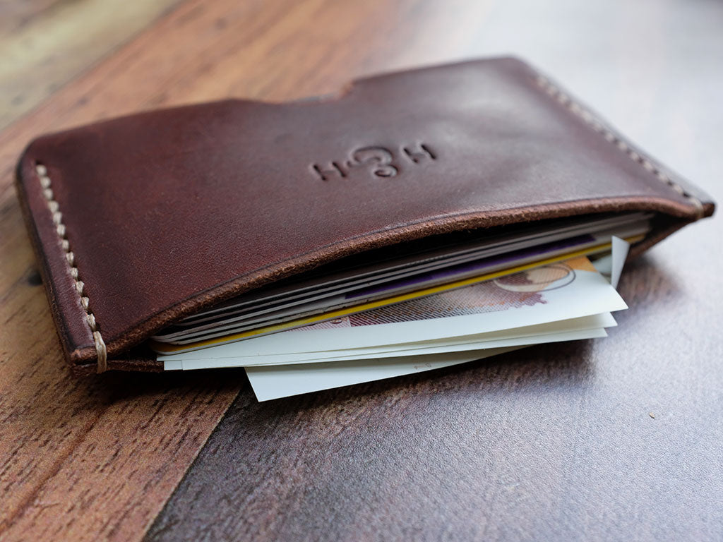 Italian Leather Card Holder - Brown