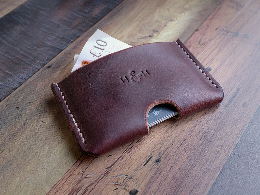 Italian Leather Card Holder - Brown