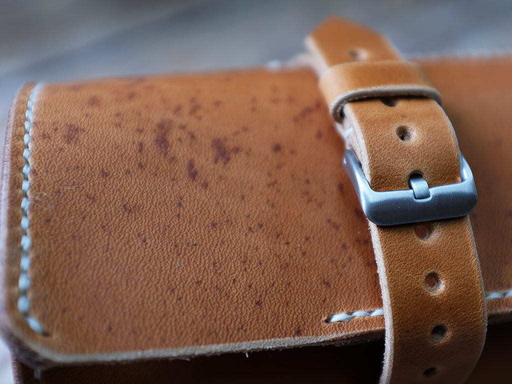 Leather Watch Roll in Horween Dublin - Natural