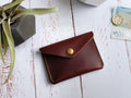 Italian Leather Button Wallet - Brown - photo 7