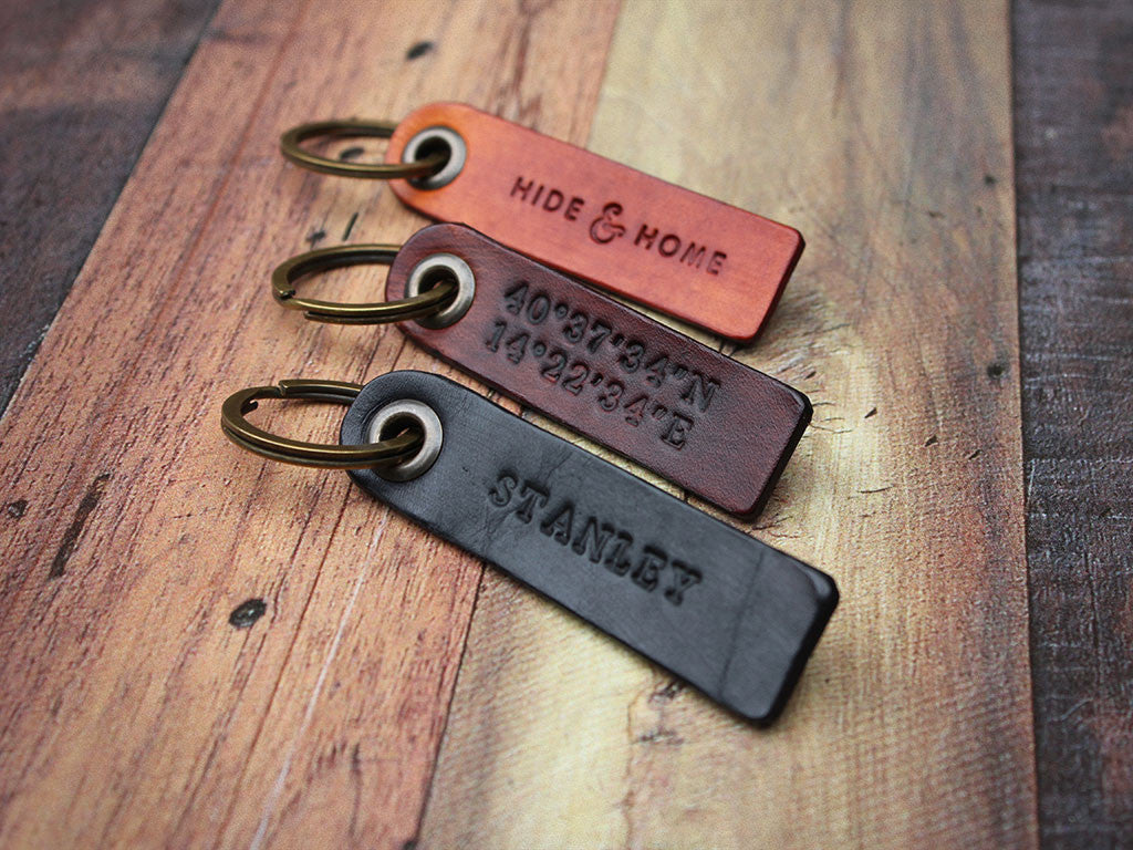 Personalised Leather Key Fob – Hide Home