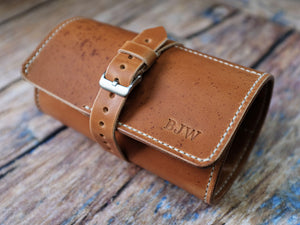 Leather Watch Roll in Horween Dublin - Natural