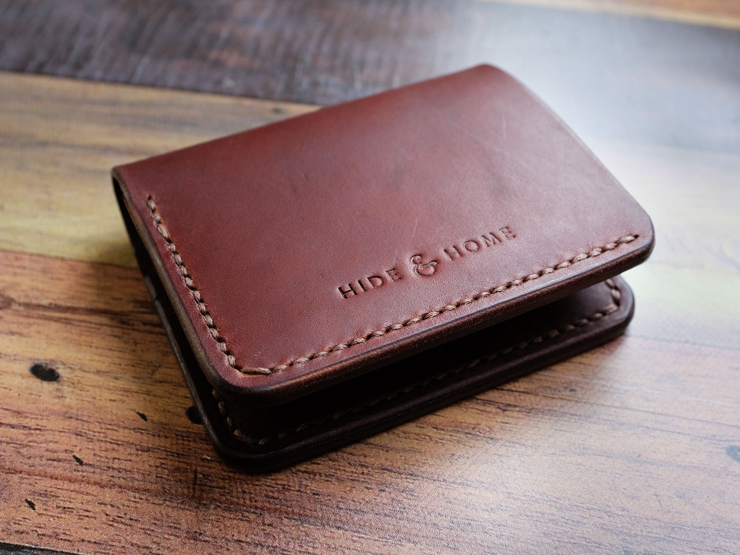 Italian Leather Bi-fold Wallet - Brown