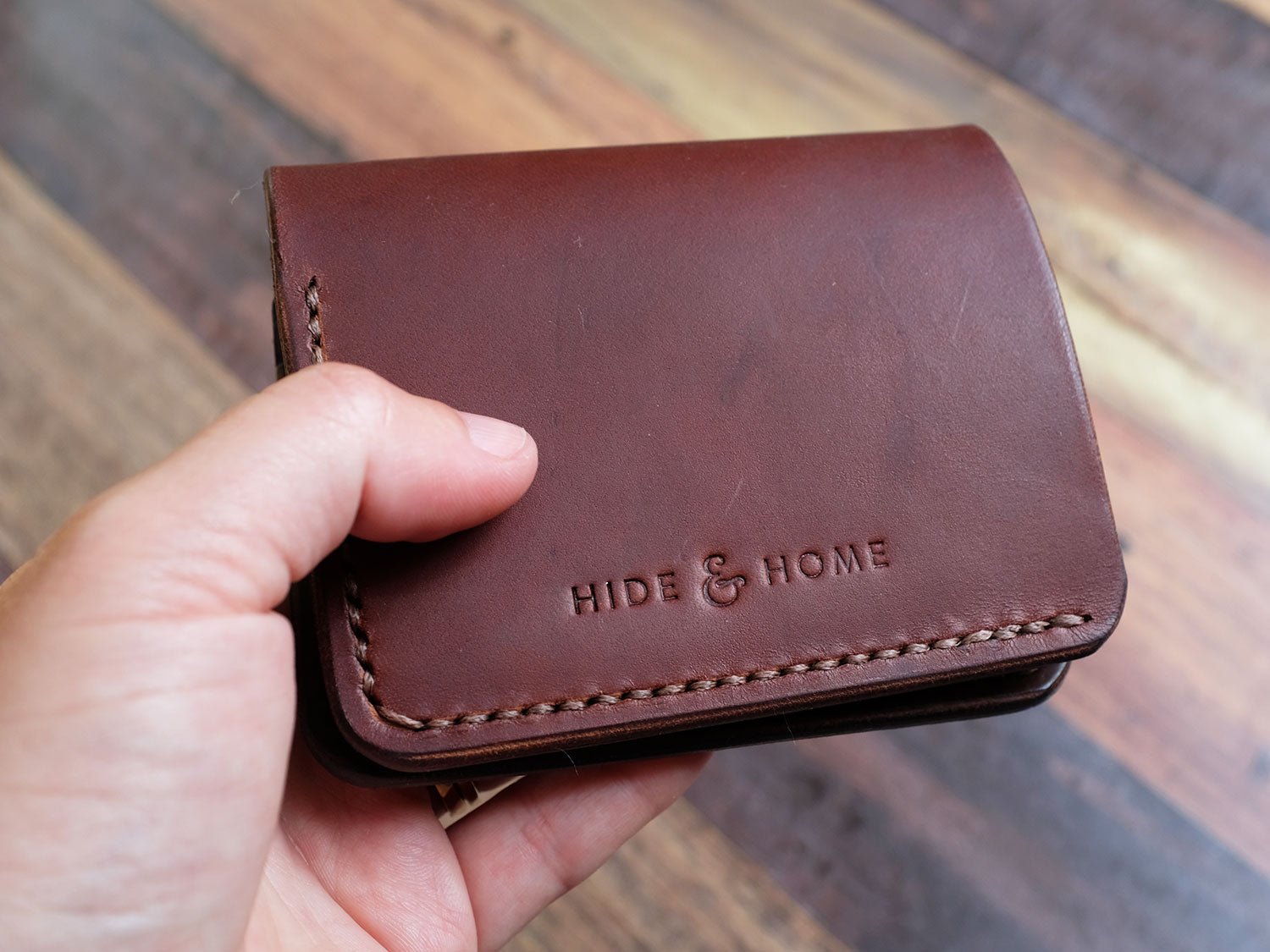 Italian Leather Bi-fold Wallet - Brown