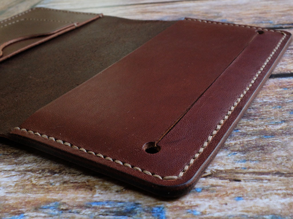 Italian Leather Notebook Cover A6 - Brown