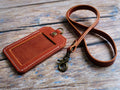 Leather ID Holder with Lanyard - Tan - photo 7