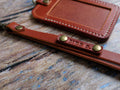 Leather ID Holder with Lanyard - Tan - photo 2